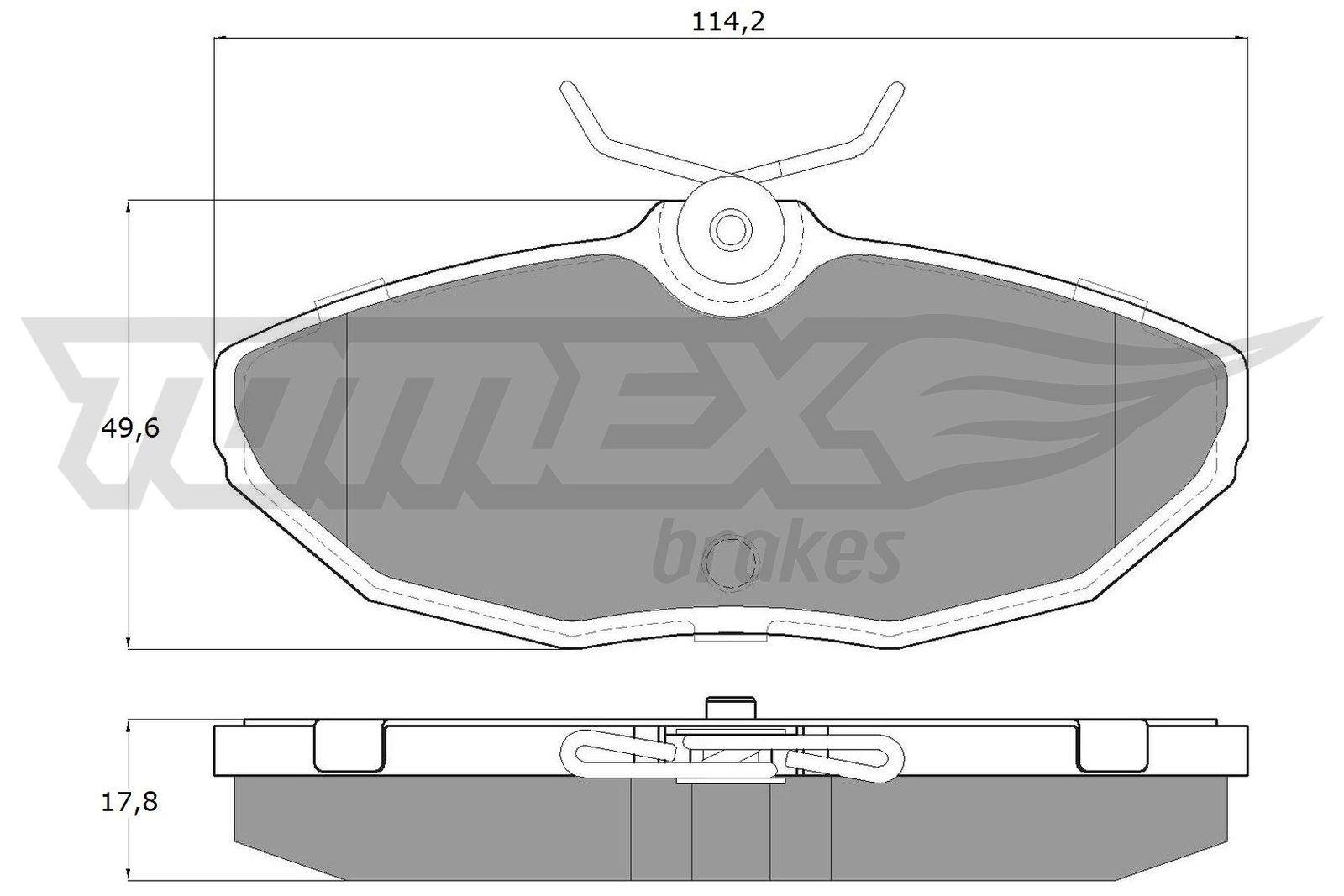 Sada brzdových platničiek kotúčovej brzdy TOMEX Brakes